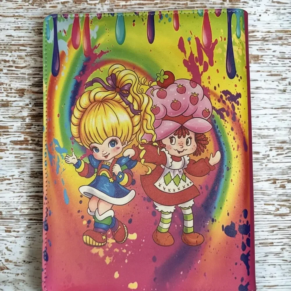 Rainbow Brite & Strawberry Shortcake A5 6 ring binder with matching paper.